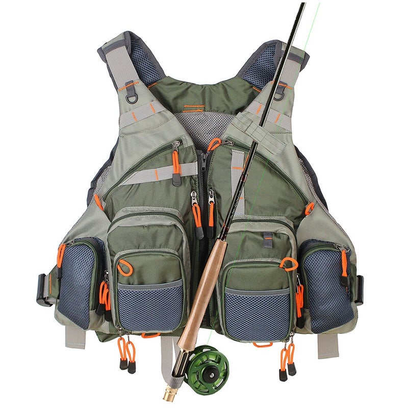 Kylebooker Fishing Vest Mesh for Men and Womenï¼ˆArmy Greenï¼‰ - Image 1